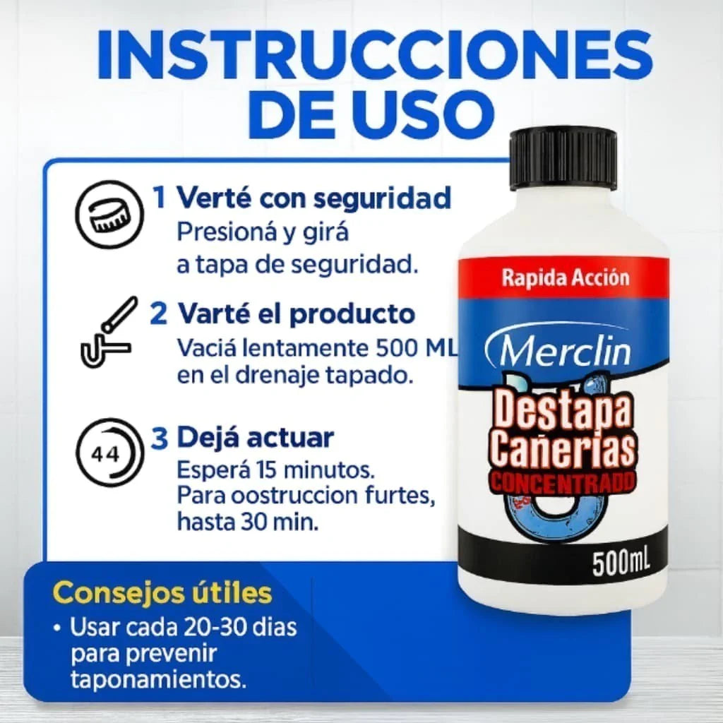 DESTAPACAÑERIAS MERCLIN - 1. LITRO AL PRECIO DE 0.5 LITROS