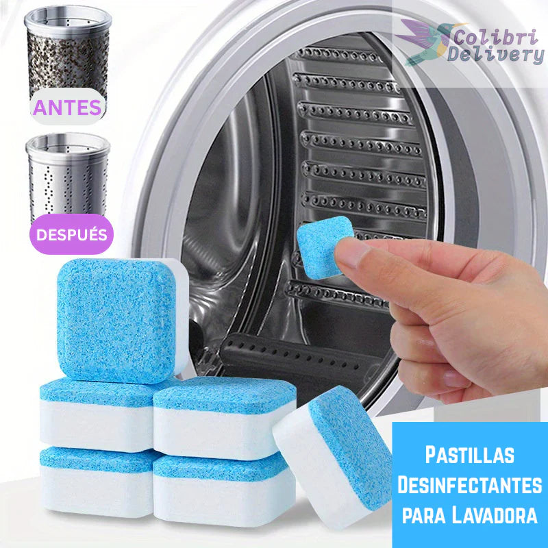 CleanMachine 360- 12 Pastillas Efervescentes Desifenctantes Libre de Bacterias y Pelos