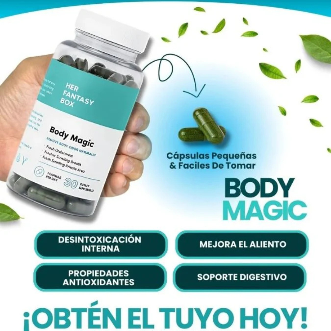 CAPSULAS DE CLOROFILA BODY MAGIC-LIMPIEZA PROFUNDA DEL CUERPO