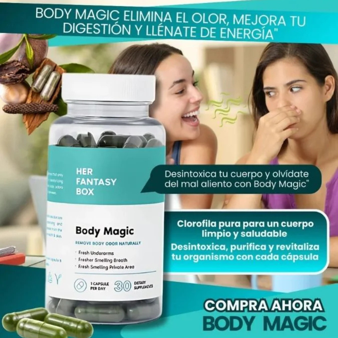 CAPSULAS DE CLOROFILA BODY MAGIC-LIMPIEZA PROFUNDA DEL CUERPO