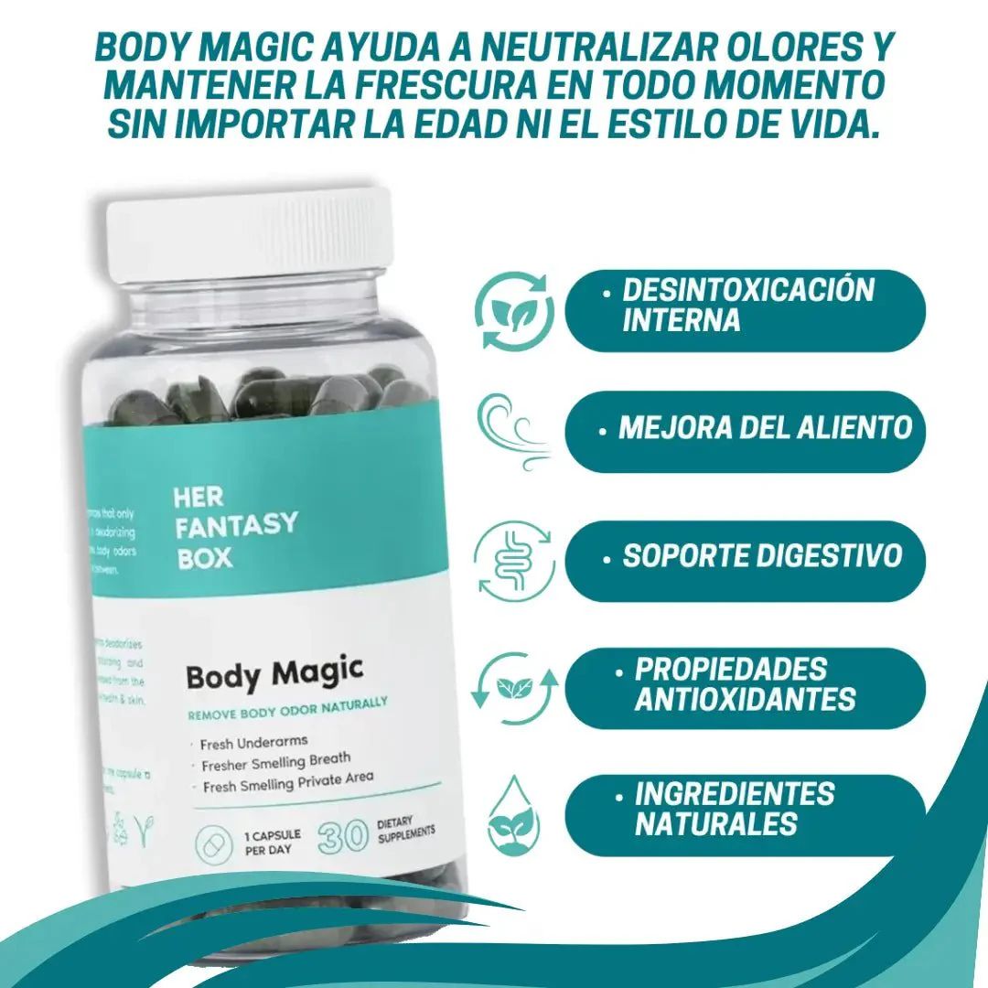CAPSULAS DE CLOROFILA BODY MAGIC-LIMPIEZA PROFUNDA DEL CUERPO