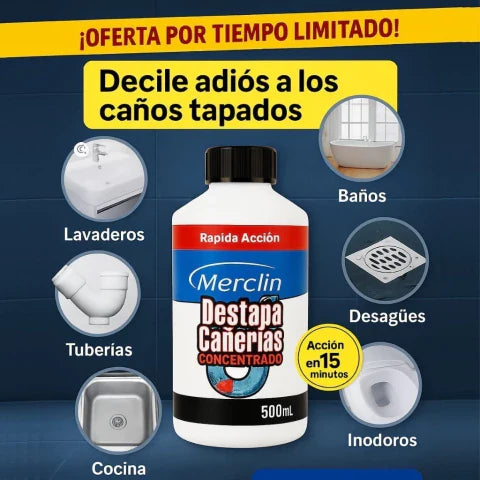 DESTAPACAÑERIAS MERCLIN - 1. LITRO AL PRECIO DE 0.5 LITROS
