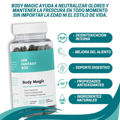 CAPSULAS DE CLOROFILA BODY MAGIC-LIMPIEZA PROFUNDA DEL CUERPO